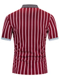 Summer,Classic,Stripe,Shirt,Cotton,Solid,Short,Sleeve,Breathable,Leisure,Shirt
