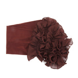 Women,Winter,Chiffon,Muslin,Flower,Turban,Elastic,Decorative,Headband