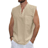 Men's,Sleeveless,Cotton,Plain,Breathable,Plain,Spring,Summer,Sport,Fitness,Hiking