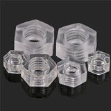 Suleve,MXHN1,50Pcs,Transparent,Acrylic,Plastic,Washer,Hexagonal