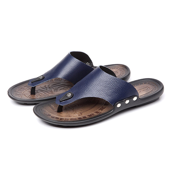Leather,Sandals,Slippers,Simple,Durable