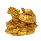 Resin,Statue,Decoration,Dragon,Turtle,Tortoise,Money,Wealth,Figurine