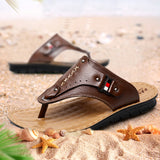 Leather,Flops,Thick,Bottom,Comfortable,Beach,Immersed,Seawater,Durable,Sandals