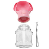 500ml,Portable,Travel,Water,Bottle,Dispenser,Feeder,Drinking