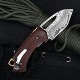 HWZBBEN,143mm,5.6'',Handmade,Camping,Folding,Tactical,Knife,Damascus,Steel,Hunting,Survival,Fruit,Pocket,Knife,Multi,Tools