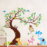Removable,Jungle,Animals,Sticker,Monkey,Decal,Nursery,Decorations