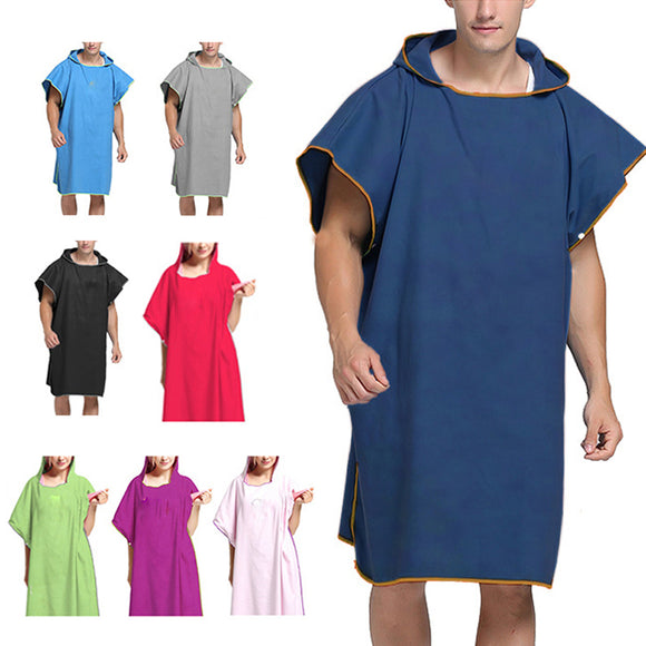 KCASA,Adult,Wearable,Bathrobe,Beach,Towel,Quick,Drying,Hooded,Changing,Sunscreen,Cloak,Towel,Poncho,Microfiber,Swimsuit,Cloak