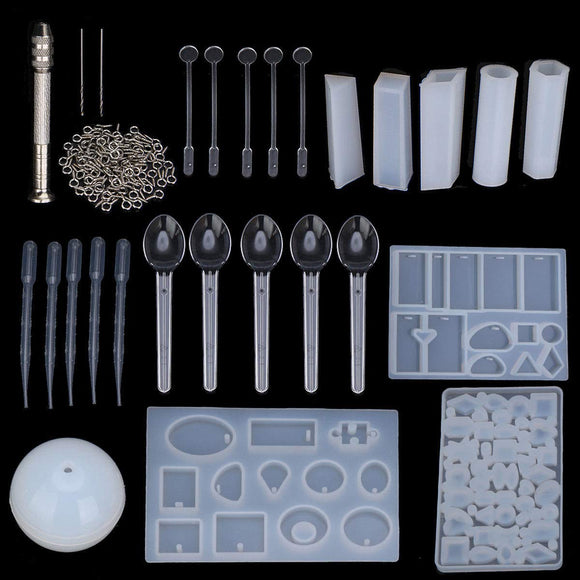 Crystal,Epoxy,Resin,Silicone,Pendant,Casting,Mould,Transparent,Jewelry,Making,Spoons,Sticks,Crafting,Decorations