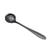 KCASA,Black,Stainless,Steel,Flower,Shape,Coffee,Sugar,Spoon,Spoon,Cream,Tableware