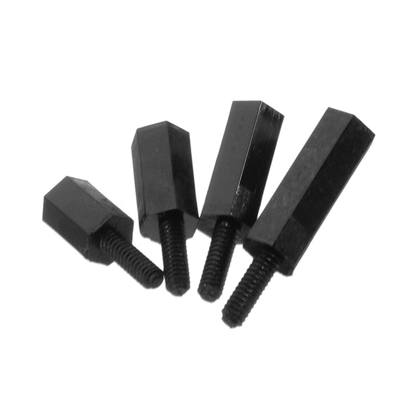 Suleve,M2NH5,50pcs,Nylon,Black,Screw,Standoff