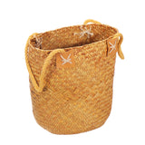 Foldable,Natural,Woven,Seagrass,Belly,Storage,Basket,Flower,Folding,Basket,Weaving,Dirty,Garment,Basket,Fruit,Basket