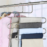 Clothes,Pants,Trouser,Hanger,Multi,Layers,Storage,Closet,Space,Saver,Stainless,Steel