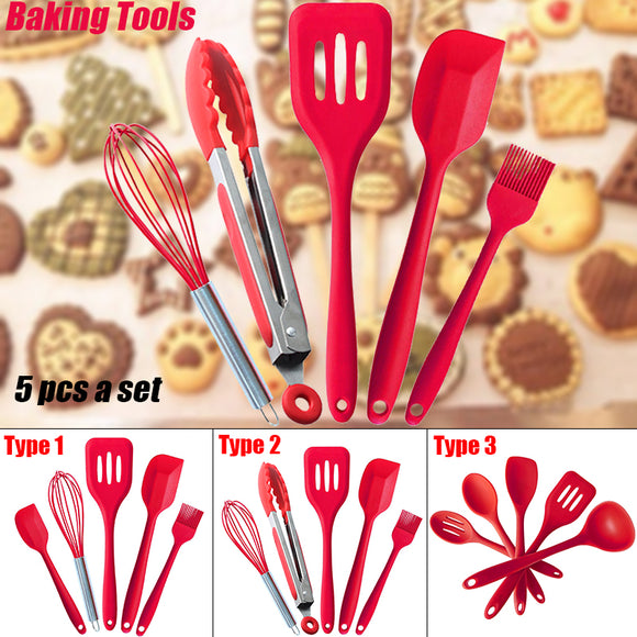 Silicone,Cooking,Slotted,Turner,Spoon,Ladle,Spaghetti,Server,Scrapers,Whisk,Tongs,Kitchen,Utensils