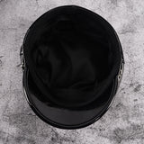 Leather,British,Style,Chain,Octagonal,Beret