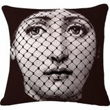 Decorative,Polished,Pillow,Cartoon,Fornasetti,Cushion,Cover,Decoration