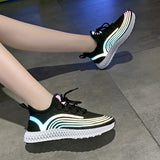 Reflective,Color,Running,Shoes,Woven,Lightweight,Breathable,Sneakers,Walking,Hiking,Shoes