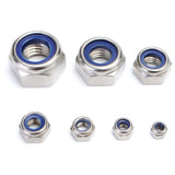 165Pcs,Stainless,Steel,Nylon,Insert,Locknut,Assortment