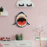 Creative,Wooden,Clock,Shark,Shape,Watch,Silent,Clock,Bedroom,Decoration,Clock
