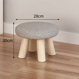Solid,Wooden,Round,Stool,Chair,Living,Bedroom,Removeable,Cover