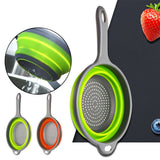 Folding,Collapsible,Fruit,Vegetable,Strainer,Handle,Colander,Draining,Basket,Camping,Picnic