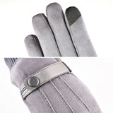 Men's,Winter,Suede,Gloves,Velvet,Thick,Touch,Screen,Finger,Glove