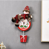 Christmas,Hanging,Clock,Fashion,Battery,Powered,Needle,Clocks,Party,Pendant,Decor