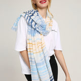 Women,Fashion,Lightweight,Stripe,Print,Scarf,Special,Summer,Cotton,Breathable,Shawl,Vacation