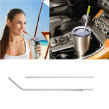 Stainless,Steel,Drinking,Straw,Reusable,Sucker,Clean,Brush,Storage
