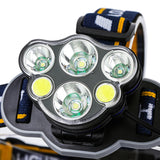 XANES,1200lm,Headlamp,Modes,Waterproof,Rechargeable,Flashlight,Camping,Fishing,Cycling
