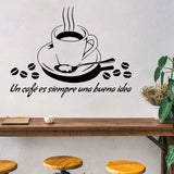 Loskii,SY809,Coffee,Pattern,Sticker,Living,Restaurant,Decals,Wallpaper,Decoration,Coffee,Stickers