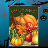 Pumpkin,Harvest,Cornucopia,Welcome,Autumn,Garden,Banner,Decorations"