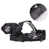 XANES,4500LM,Modes,Headlamp,3*18650,Battery,Interface,Telescopic,Zoomable,Light