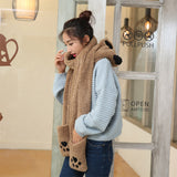 Unisex,Plush,Panda,Gloves,Pockets,Scarf,Thick,Multipurpose,Fashion