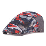 Summer,Beret,Camouflage,Forward,Outdoor,Travel,Plaid,Retro