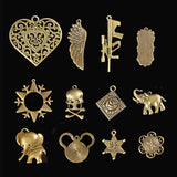 100Pcs,Antique,Bronze,Pendant,Decorations,Metal,Animal,Plant,Ornaments