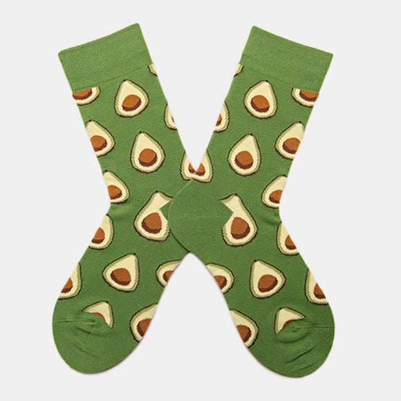 Socks,Female,Socks,Green,Avocado,Korean,Version,Trend,Men's,Stockings,Street