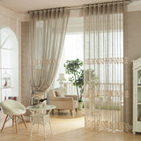 Fiber,Hollow,Tulle,Sheer,Curtains,Window,Screening,Bedroom,Living,Decor