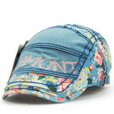 Unisex,Cotton,Flower,Printed,Washed,Beret,Buckle,Adjustable,Paper,Cabbie,Gentleman