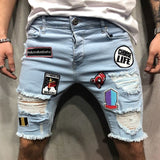 Fashion,Ripped,Short,Jeans,Summer,Cotton,Shorts,Breathable,Denim,Shorts