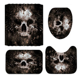 Skull,Pattern,Polyester,Bathroom,Shower,Curtain,Toilet,Cover