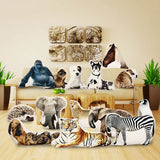 Creative,Animal,Tiger,Zebra,Gorilla,Shape,Throw,Pillow,Plush,Cushion