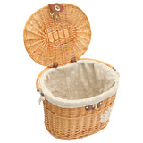 13.7x11x9.4inch,Front,Basket,Handcraft,Wicker,Willow,Shopping,Carry,Washable,Linen,Bicycle,Basket,Outdoor,Cycling