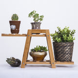 Bamboo,Wooden,Plant,Stand,Indoor,Outdoor,Garden,Planter,Flower,Shelf