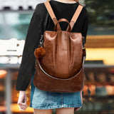 Women,Girls,School,Leather,Backpack,Outdoor,Travel,Handbag,Portable,Shoulder