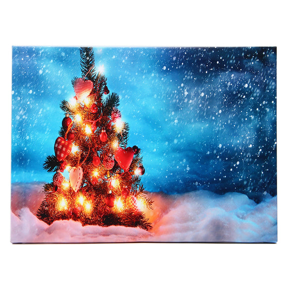 Operated,Christmas,Snowy,Canvas,Print