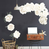 Fresh,Peony,Flower,Sticker,Living,Mural,Decal,Decorations