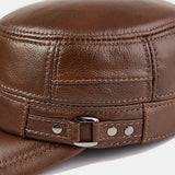 Winter,Genuine,Leather,Windproof,Outdoor,Layer,Leather,Trucker