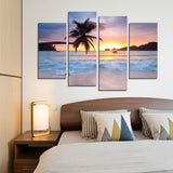 Miico,Painted,Combination,Decorative,Paintings,Seaside,Coconut,Decoration