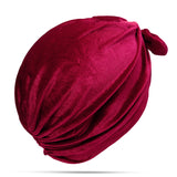 Vintage,Muslim,Velvet,Chemotherapy,Turban,Casual,Winter,Beanie