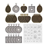 Styles,Pendant,Trays,Jewelry,Bezel,Making,Crystal,Bracelet,Pendant,Silicone,Resin,Mould,Jewelry,Casting,Molds,Vintage
